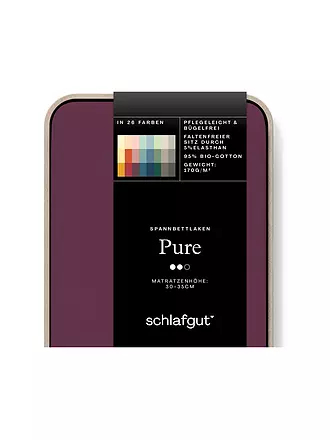 SCHLAFGUT | Jersey Spannleintuch PURE 140x200cm Purple Deep L | 
